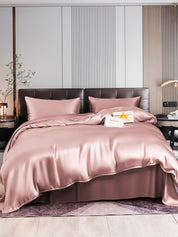 SilkSilky US 22Momme Pure Silk Bedding Set PaleMauve 002