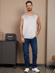 Pure Silk Casual Men's Tank Top