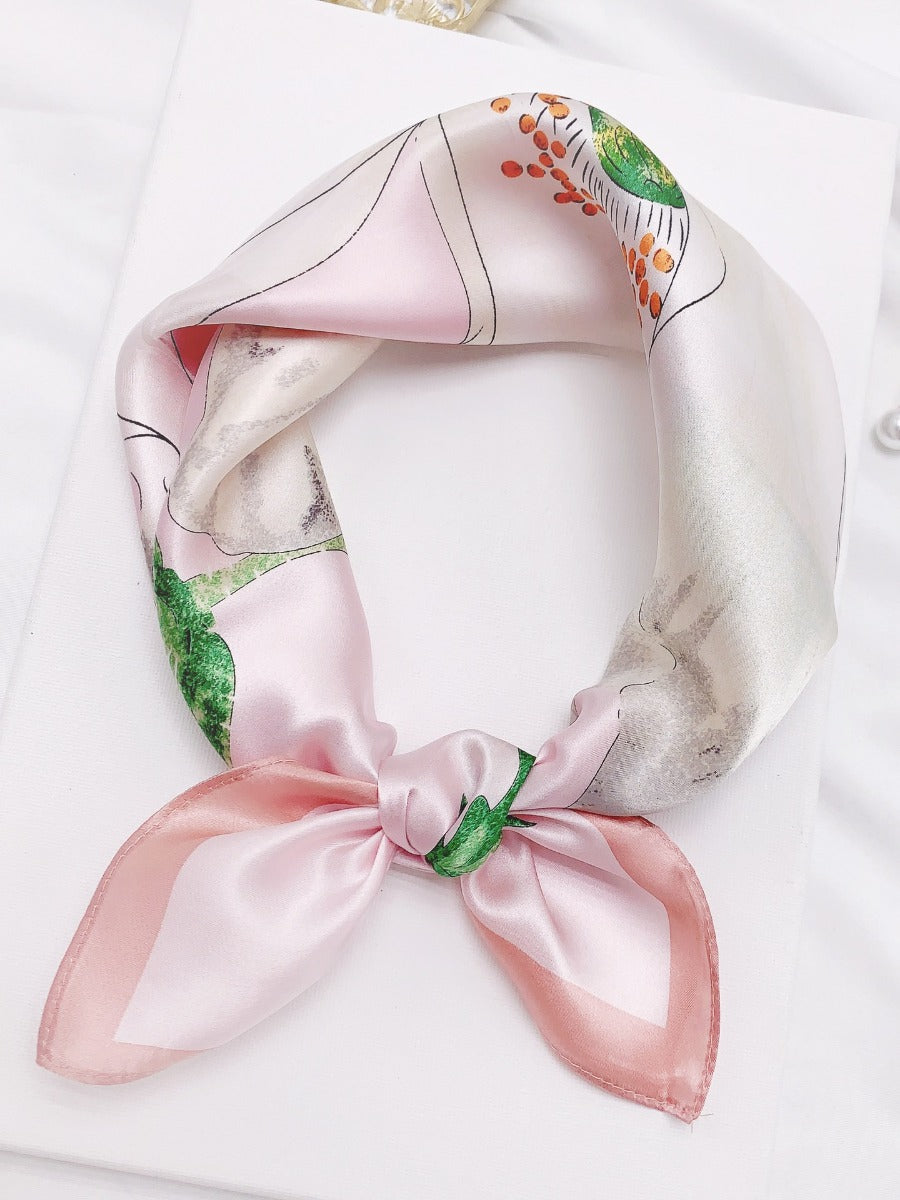 SilkSilky US Pure Silk Scarf Pink 001