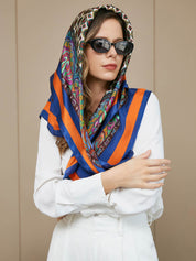 Pure Silk Bohemian Square Scarf / Shawl 86x86cm