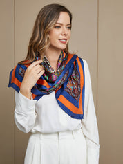 Pure Silk Bohemian Square Scarf / Shawl 86x86cm