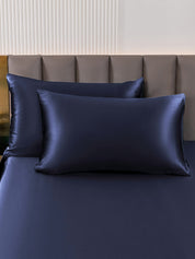 SilkSilky  30Momme Pure Silk Pillowcase DarkBlue 001