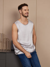 Pure Silk Casual Men's Tank Top