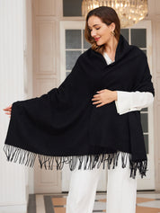 SilkSilky US Wool Scarf Black 001