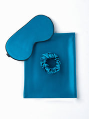 SilkSilky US 19Momme Pure Silk Pillowcase Set Teal 001