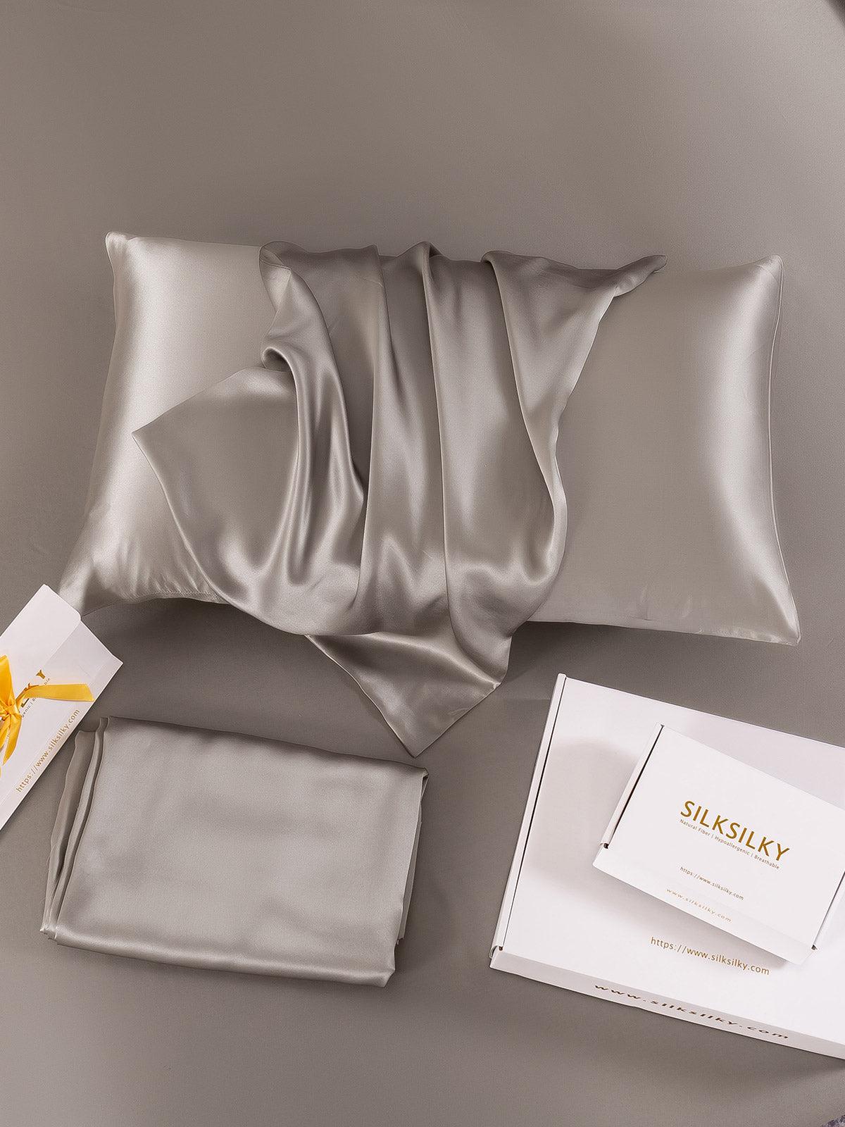 2Pcs 19Momme Pure Silk Pillowcases Bundle - Envelope