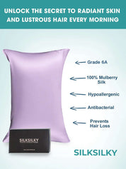 100% Mulberry Silk Pillowcase - Hidden Zipper