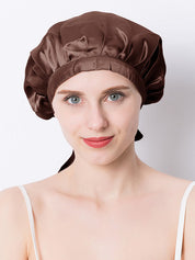 SilkSilky US Pure Silk Sleep Cap Coffee 001