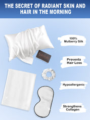 19Momme 4Pcs Set Silk Skin-Friendly Beauty Sleep Set (Envelope Pillowcase)