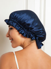 SilkSilky  Pure Silk Sleep Cap DarkBlue 001