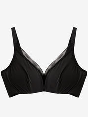 Silk Knitted Lace Trim Comfortable Bra (Panty not included)