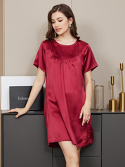 Pure Silk Solid Color Nightgown