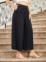 Smooth Silk Wide Leg  Pants