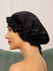 Pure Silk Double Layer Sleeping Caps w/ Ribbon