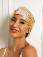 SilkSilky  Pure Silk Sleep Cap Champagne 001