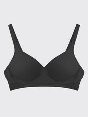 SilkSilky US Silk Knitted Bra Black 001