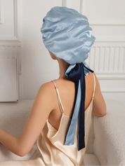 Pure Silk Casual Nightcap with Long Ribbons