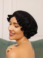 Pure Silk Double Layer Sleeping Caps w/ Ribbon