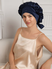 Pure Silk Casual Nightcap with Long Ribbons