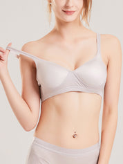 SilkSilky US Silk Knitted Bra Gray 001