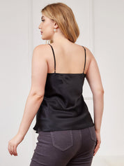 Women's Plus Size Silk Spaghetti Strap Camisole Top