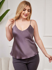 Women's Plus Size Silk Spaghetti Strap Camisole Top