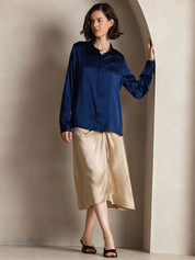 19 Momme Basic Silk Long-Sleeved Shirt