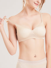 SilkSilky US Silk Knitted Bra Beige 001