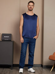 Pure Silk Casual Men's Tank Top