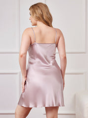 Plus Size Pure Silk Sexy Chemise Slip Nightgown