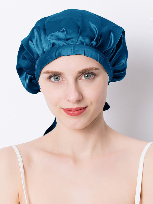 SilkSilky US Pure Silk Sleep Cap Teal 001