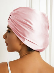 Pure Silk Double Layer Night Turban Sleep Cap