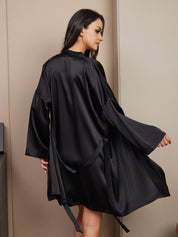 Silk 2-Piece Robe with Nighgown Set