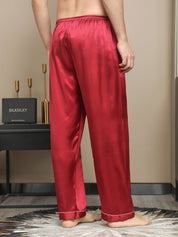 Solid Color Pure Silk Men‘s Sleep Pants