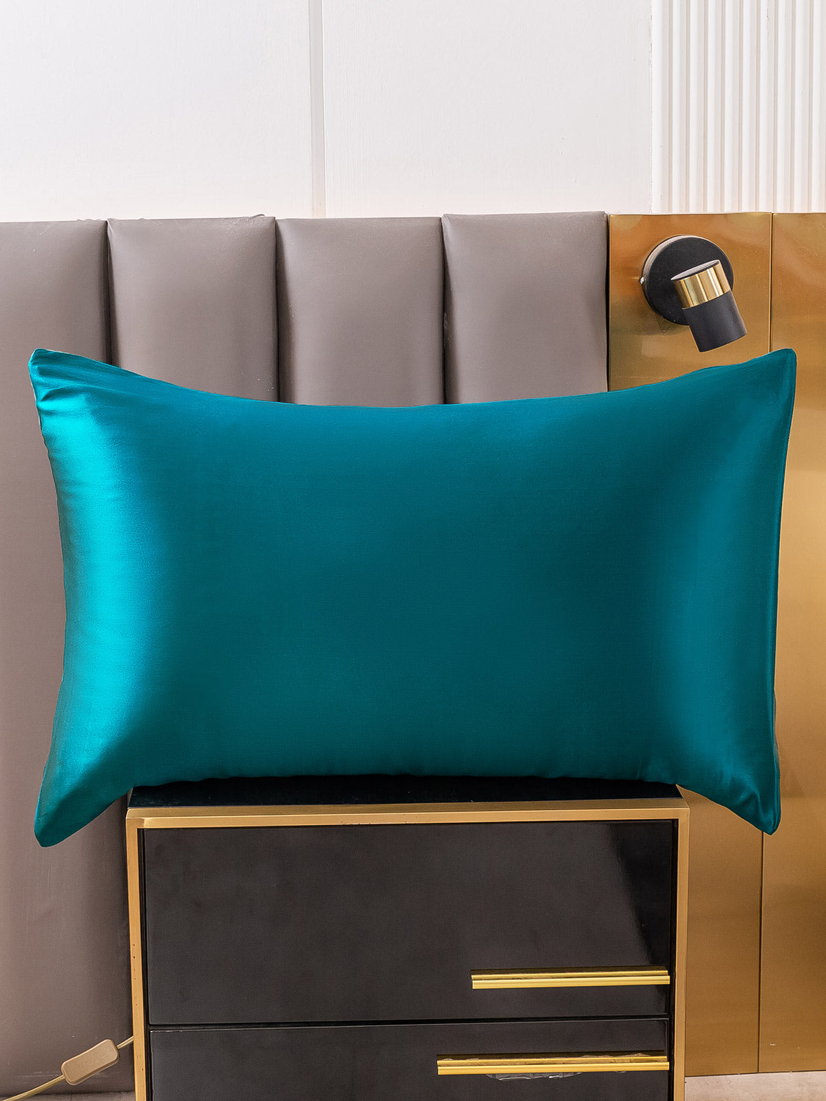 SilkSilky US 22Momme Pure Silk Pillowcase Teal 001