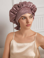 Pure Silk Casual Nightcap with Long Ribbons