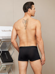 Men‘s Silk Knitted Boxer Briefs Underwear