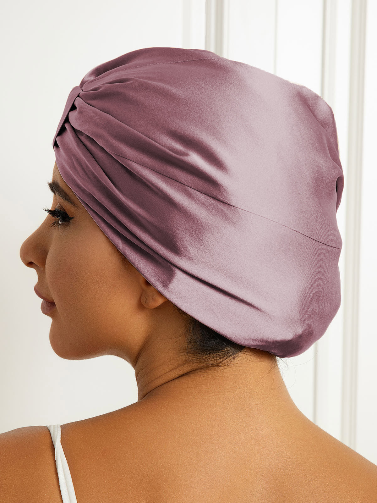 Pure Silk Double Layer Night Turban Sleep Cap