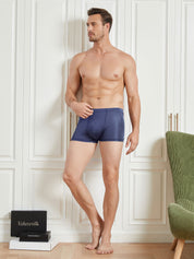 3Pcs Men‘s Silk Knitted Boxer Briefs Underwear