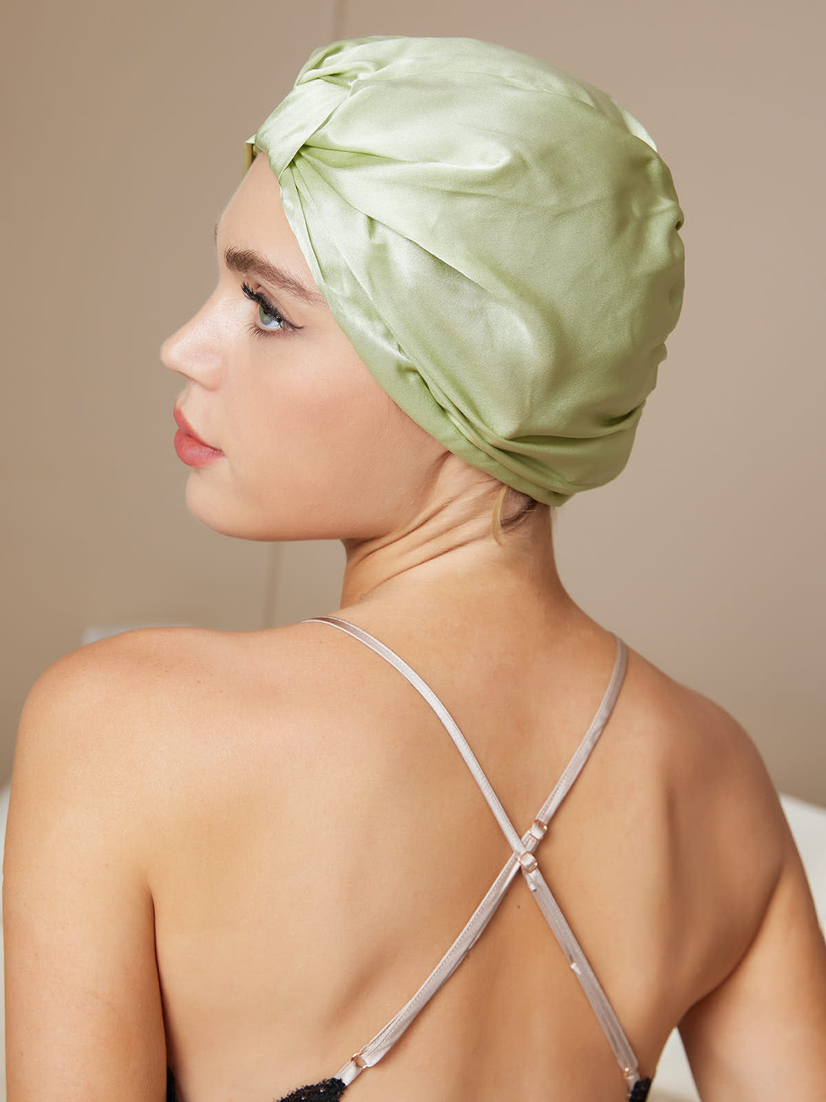 Pure Silk Night Turban Sleep Cap