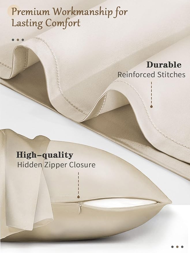 22Momme 100% Pure Silk Pillowcase - Hidden Zipper