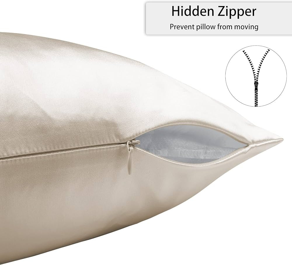 19Momme 100% Mulberry Silk Pillowcase - Hidden Zipper
