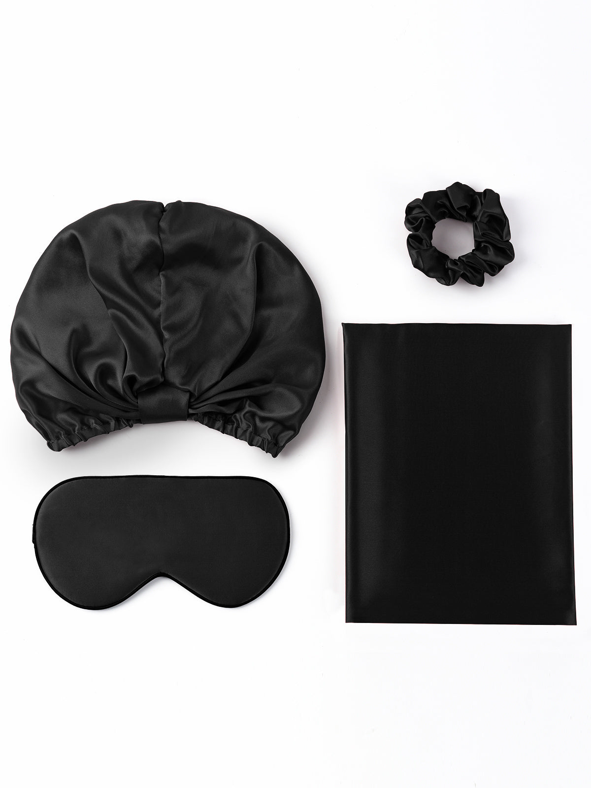 SilkSilky US 19Momme Pure Silk Pillowcase Set Black 001