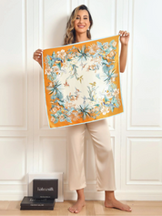 Pure Silk Printed Square Scarf Kerchief 70x70cm/27.6