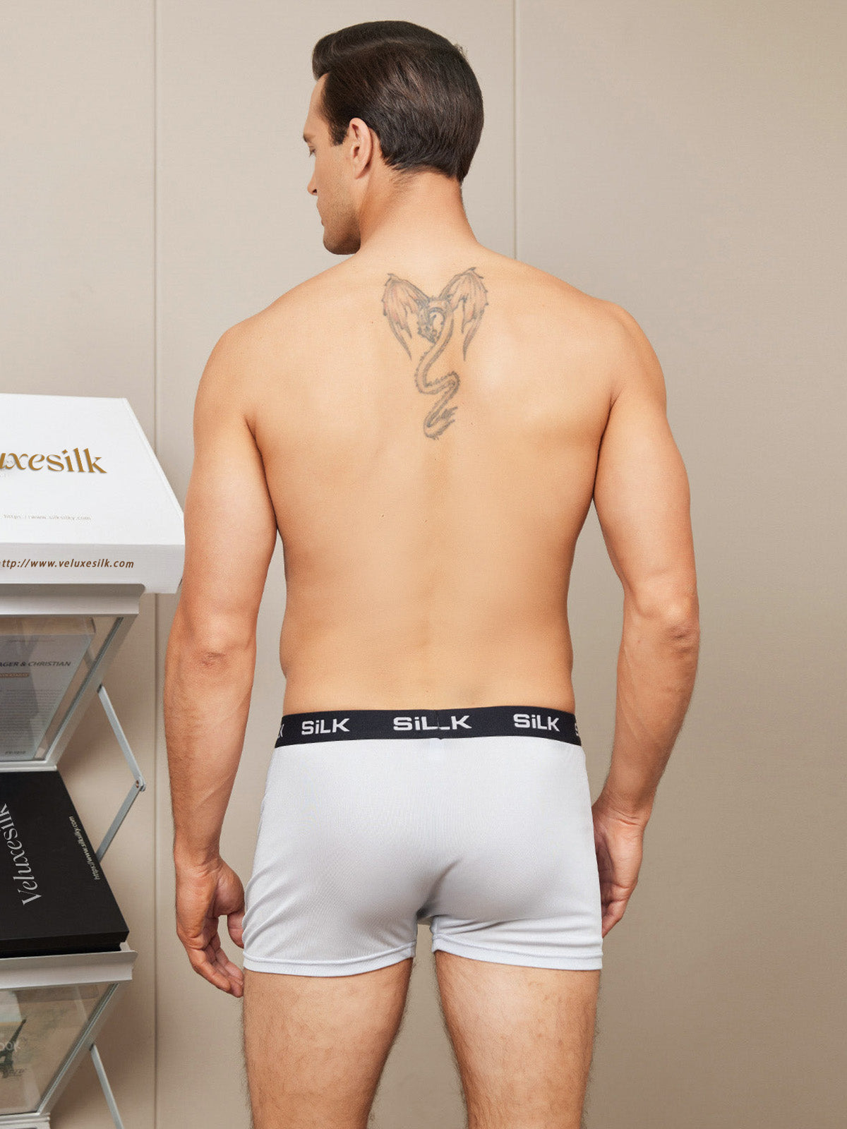 Men‘s Ultra Soft Comfy Silk Knitted Boxer Underwear