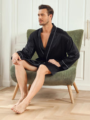 Silk 3/4 Sleeve Belted Robe