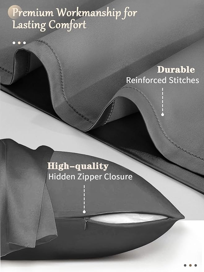 22Momme 100% Pure Silk Pillowcase - Hidden Zipper