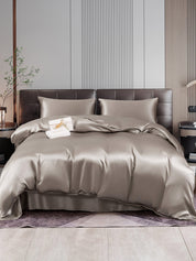 SilkSilky US 22Momme Pure Silk Bedding Set Gray 001