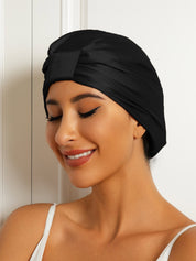 Pure Silk Double Layer Night Turban Sleep Cap