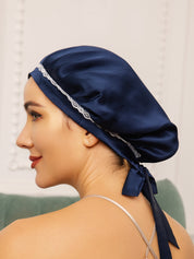 SilkSilky  Pure Silk Sleep Cap DarkBlue 001